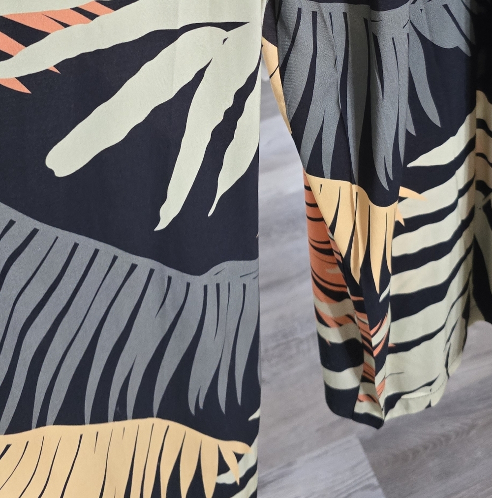 Tropical Leaf Print Jumpsuit